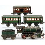 Karl Bub (Germany) a Gauge 1 three rail electric 0-4-0 engine and tender:,