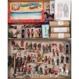 Britains and others, a collection of various figures:, including Lifeguards,