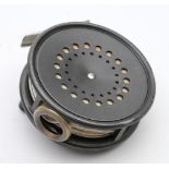 A Hardy 3 5/8 inch 'Perfect' reel:, signed as per title, with agate line guide,