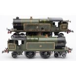 Two Hornby O gauge No 2 Special 4-4-2 tank locomotives:, GWR green No 2221,