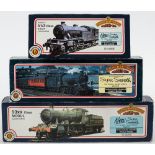 Bachmann OO/HO gauge, a boxed group of three steam locomotives:, BR green 93xx Class Mogul No 7332,