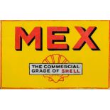 An early 20th century double sided Shell Mex 'The Commercial Grade' enamel advertising sign:,