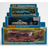 Matchbox Super Kings, a group of emergency vehicles:, K-39 Snorkel Fire Engine,