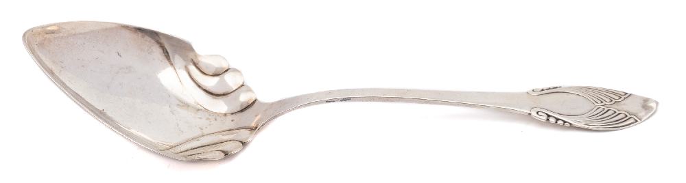 A 20th Century Danish silver serving spoon, assay master Christian Heise,