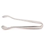 A pair of 20th Century German silver ice tongs, stamped 925: of plain design, 18cm. long, 89gms, 2.