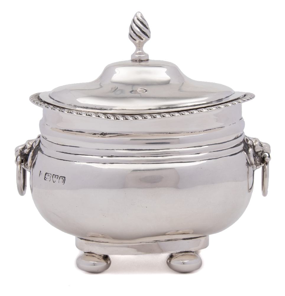 An Edward VII silver tea caddy, maker George Nathan & Ridley Hayes, Chester,