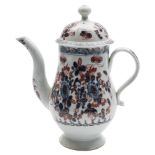 A Seth Pennington Liverpool coffee pot and cover: of baluster form with grooved scroll handle,