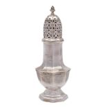 A George V silver sugar caster, maker Goldsmith & Silversmiths Co Ltd, London,