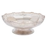 A George v silver fruit bowl, maker Manoah Rhodes & Sons Ltd, London,