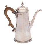 An Elizabeth II silver coffee pot, maker Bryan Savage, London,