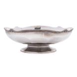 A George V silver fruit bowl, maker Brook & Son, Sheffield, 1916: of lobed circular outline,