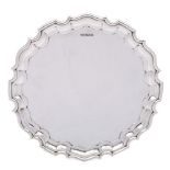 A George V silver salver, maker Walker & Hall, Sheffield,