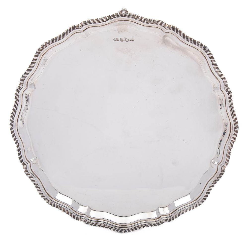 A George V silver salver, maker Alexander Clark Co Ltd, Sheffield,