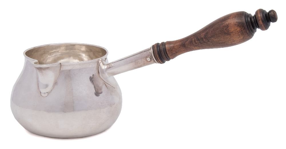 A silver brandy warmer, unmarked: in the Georgian style,