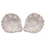 A pair of Victorian silver bon bon dishes, maker Atkin Brothers, Sheffield, 1895: of shell outline,