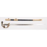 A George V Royal Navy regulation pattern dress sword:,