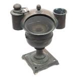 A late Victorian/early Edwardian brass yacht binnacle:,