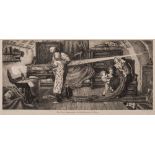 After F Maddox Brown 'The First Observation of the Transit of Venus',:- monochrome engraving,