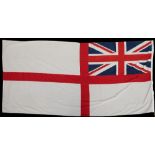 A large White Ensign by Zypher Flag & Banners, Northants:, date stamped 1996,