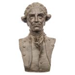 A mid 20th century bronzed fibreglass bust of Captain Cook:, 60cm high.
