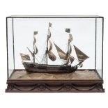 A good early 20th century waterline model of HMS Victory in her first commission 1780,