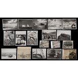 Antarctic Interest- a collection of 16 small black and white photographs of Antarctic views and