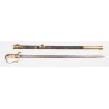 A reproduction Royal Navy Officer's regulation 1805 pattern sword:,