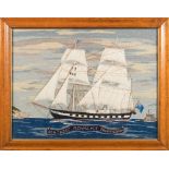 A 20th century woolwork of the Sea Cadet Training Ship 'Royalist':,