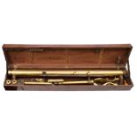 A 3 inch lacquered brass refracting library telescope by Dollond, London:,