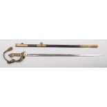 A Royal Navy regulation pattern Officer's dress sword:,