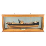 The builder's mirror-backed half model for the Grimsby steam trawler 'Solon', built by Cook,