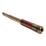 A 19th century two draw 'Day or Night' mahogany and brass telescope by Dolland, London:,