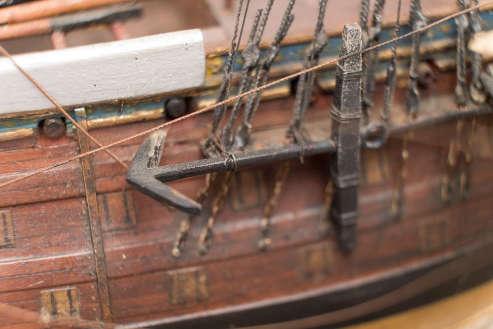 A good early 20th century waterline model of HMS Victory in her first commission 1780, - Image 9 of 18