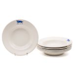 Currie Line Ltd, a set of six earthenware soup bowls by Ridgeway Potteries Ltd:,
