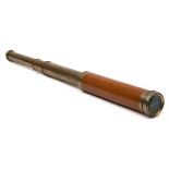 A brass four draw telescope by Bielby,