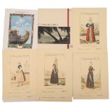 A collection of thirteen menu cards for the Cie Gle Transatlantique French Line:,