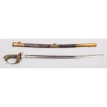 A Victorian Royal Navy regulation pattern dress sword by Mole & Son, Birmingham:,