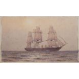 Alma Claude Burton Cull [1880-1931] - Steam sailing ship,:- signed and dated 1912, watercolour,