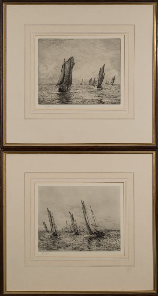William Lionel Wyllie [1851-1931]- The Fishing Fleet,:- two etchings,