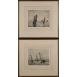 William Lionel Wyllie [1851-1931]- The Fishing Fleet,:- two etchings,