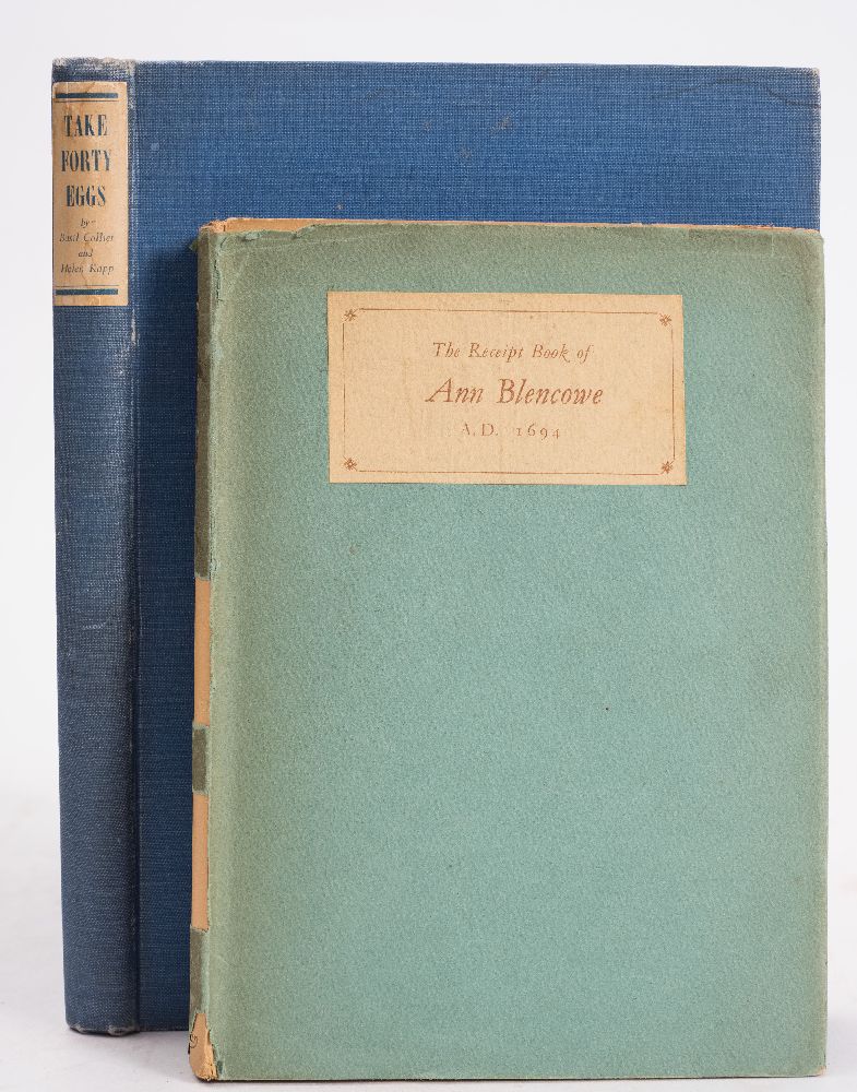 COOKERY : The Receipt Book of Mrs. Ann Blencowe A.D. 1694 : org.