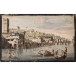 VUE DU OPTIQUE : Florence 4 hand coloured copper engravings, 460 x 300 mm, R. Sayer & P.