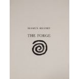 HEANEY, Seamus - The Forge : signed coloured etched plate by Breon O'Casey, 4 pp, folio,