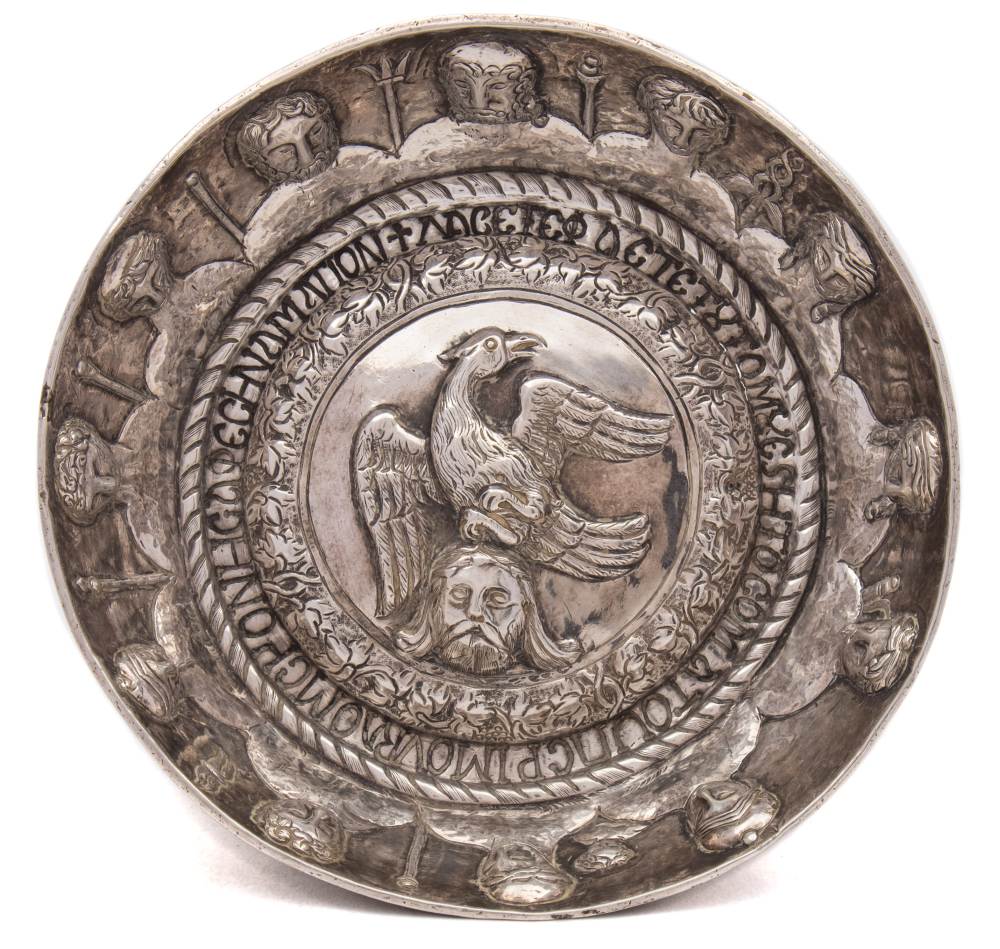 A Continental silver communion bowl,