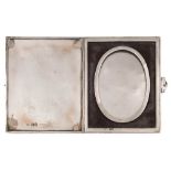 An Edward VII silver travelling photograph frame, maker Wright & Davies, London, 1901: crested,