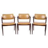 Arne Voder (1926-2009) for Sibast Mobler, a set of eight rosewood dining chairs:,
