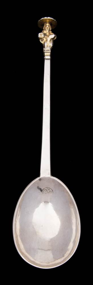 A mid 17th century provincial silver Apostle spoon, no maker's mark, - Image 3 of 4