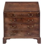 A George III mahogany bureau,