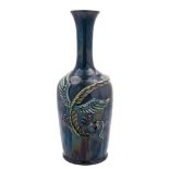 A Longpark (Torquay) pottery vase: of mallet shaped form with raised flaring neck,