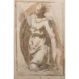 Francesce Pehanze ? [Italian School 18th Century]- Female figure study, three-quarter length,